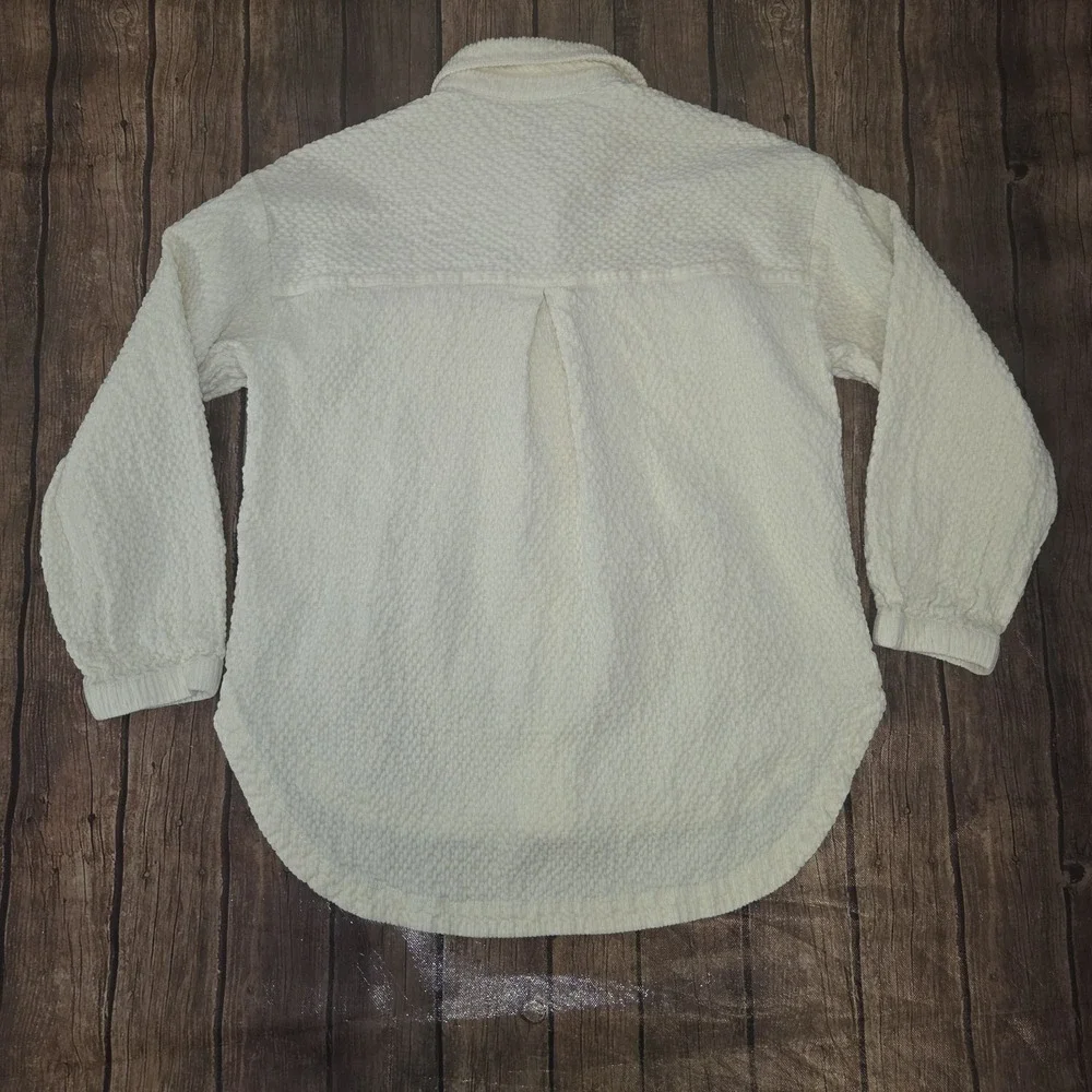 Maeve Corduroy Shirt Jacket Womens M Cream Cabincore Gorpcore Grandmillennial